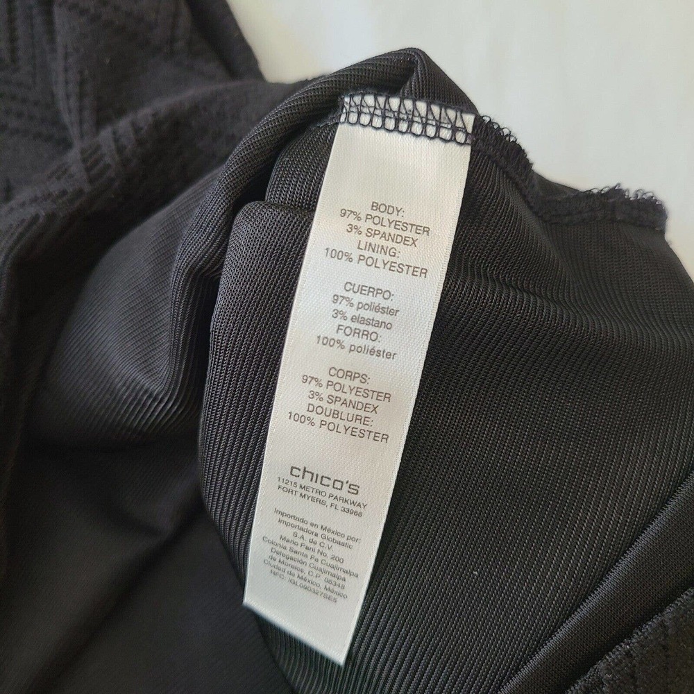 Chico's Blouse Black Diamond Pattern Textured One… - image 6